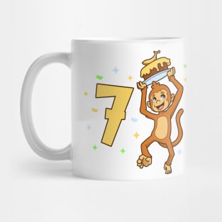 I am 7 with ape - kids birthday 7 years old Mug